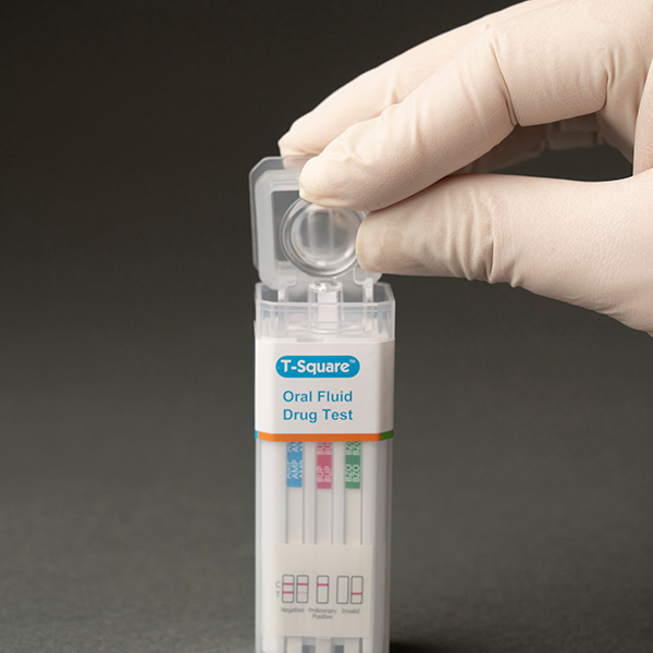T-Square oral fluid drug test press down