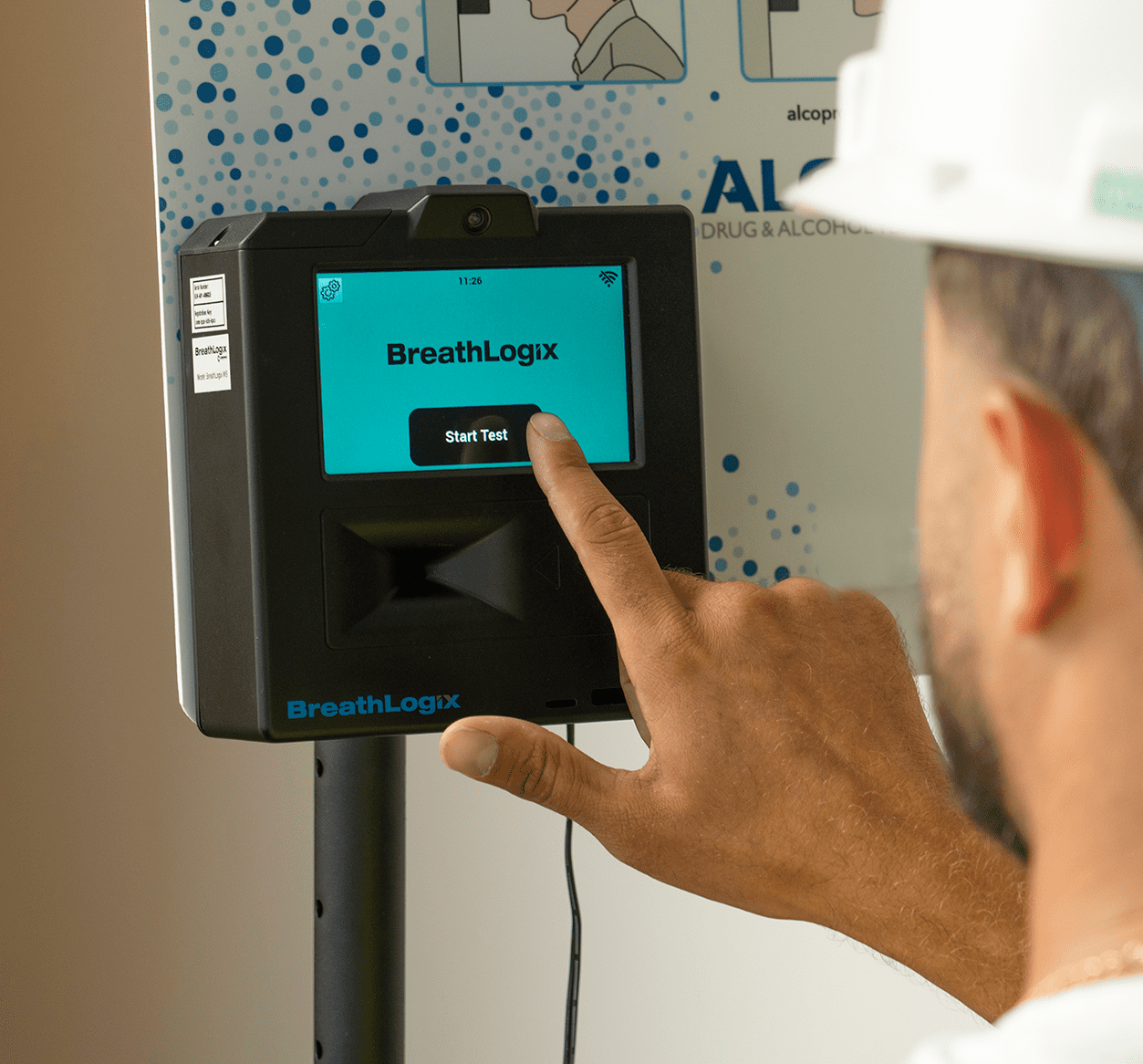 BreathLogix breathalyzer start test unmanned testing